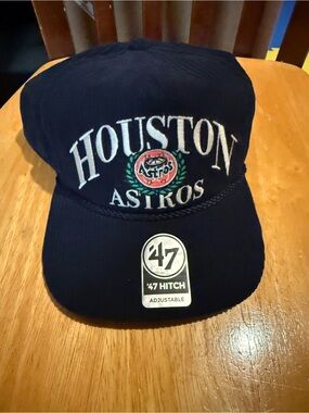 '47 Houston Astros Navy Blue Corduroy Adjustable Hat
